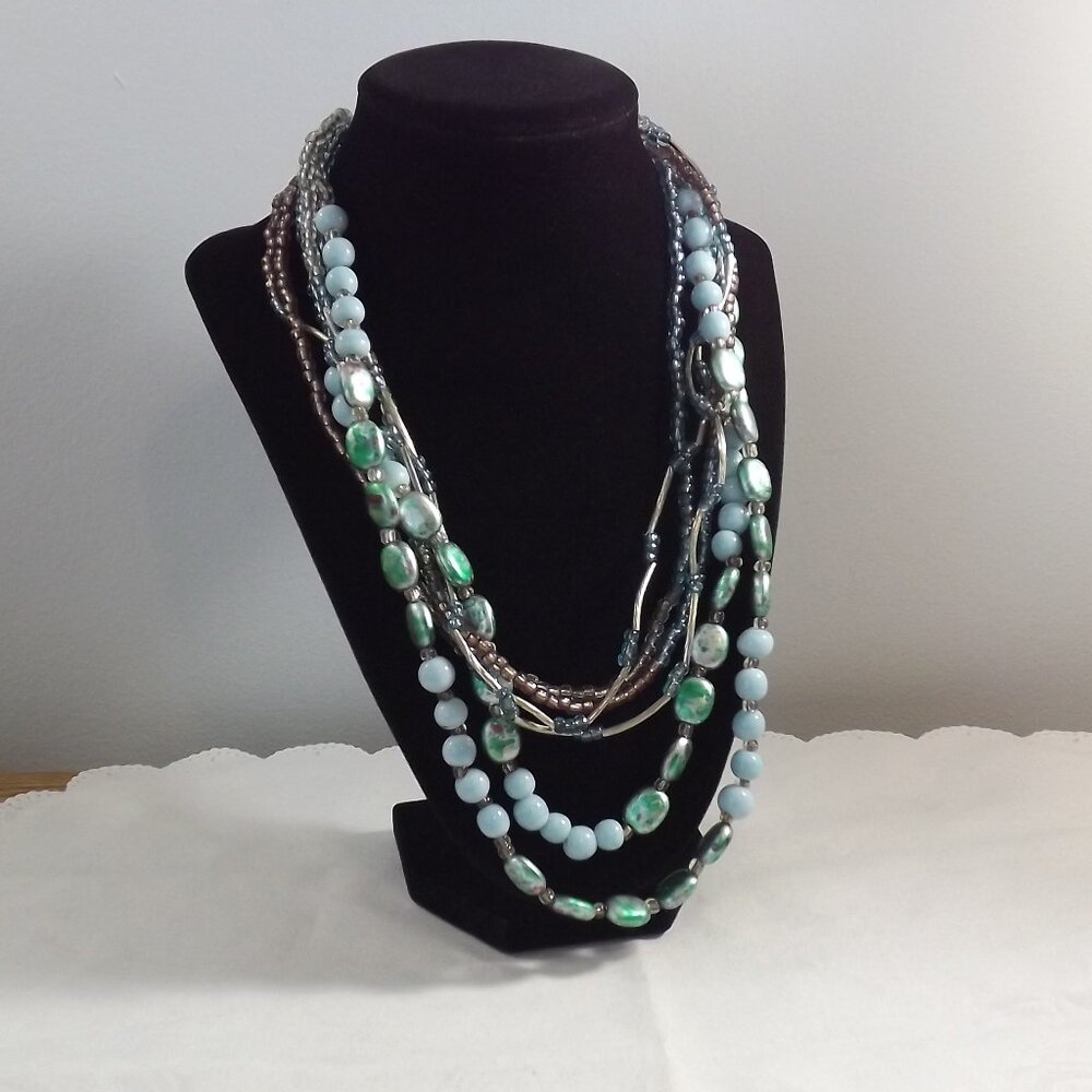 Lia Sophia Multi-Strand Beaded Necklace